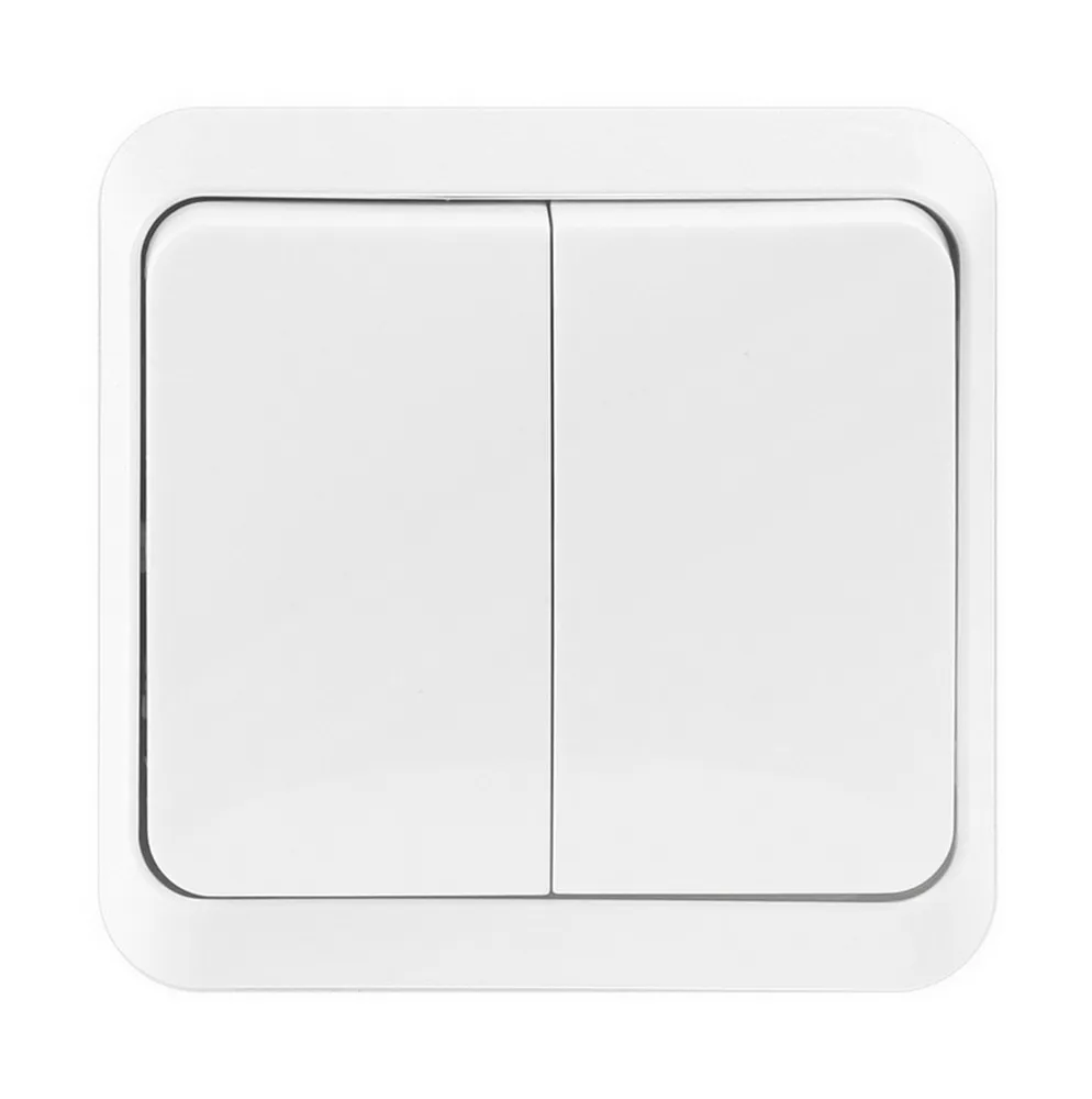 Выключатель Smartbuy Юпитер SBE-03W-10-SW2-0 10A (2-клавишный белый накладной)
