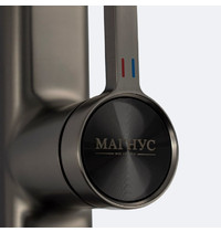 Смеситель кухонный Magnus 8264 (шаровый, Г-образный излив, вытяжной, латунь, графит)