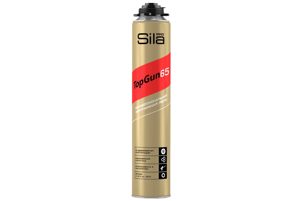 Пена монтажная профессиональная Sila Pro TopGun 65 SPTG65P865S (875 мл)
