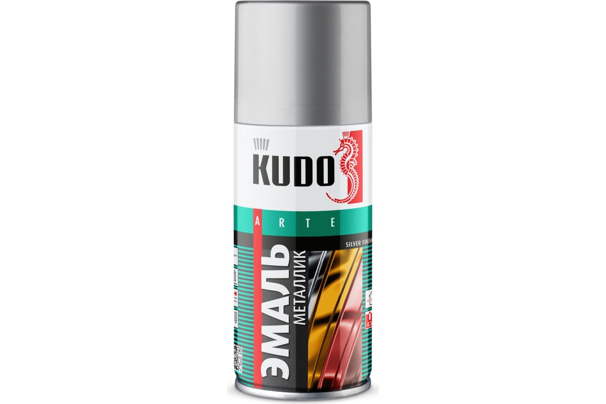 Эмаль аэрозоль универсал Kudo KU-1027 520мл (глянец хром)
