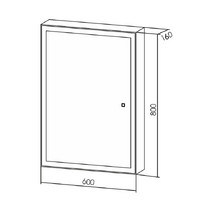 Зеркало-шкаф Silver Mirrors KИОТО FLIP LED-00002474 (60)