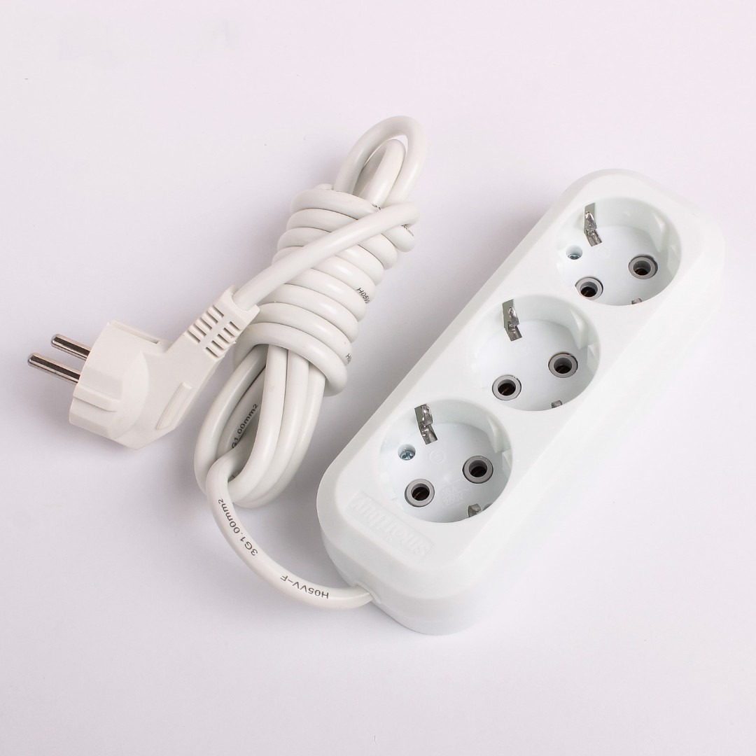 Удлинитель Smartbuy SBE-16-3-02-Z (3 гнезда 2м 16А/3,5КВт с/з ПВС 3*1,0)