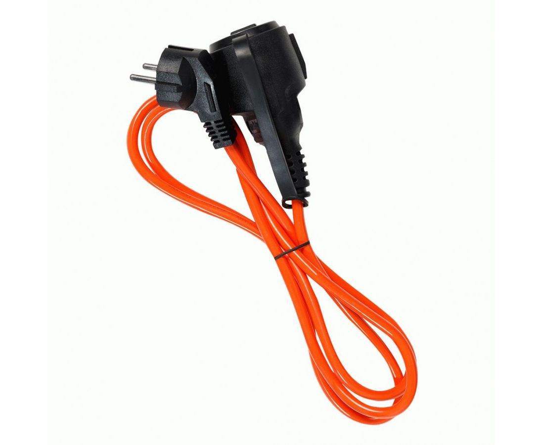 Удлинитель Smartbuy SBE-16-1-10-F силовой с вилкой и розеткой (1 гнездо 2Р+РЕ/1,5м 3*1,0мм2 10А/2.2КВт IP44)