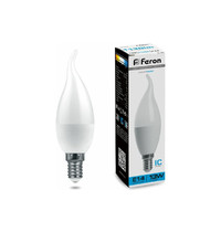 Лампа светодиод Feron LB-970 38114 13W 230V E14 6400K C37t