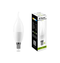 Лампа светодиод Feron LB-770 25940 11W 230V E14 4000K C35 (свеча на ветру)