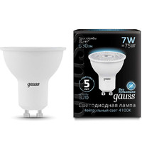 Лампа светодиод Gauss Black 6207 7Вт GU10 4100К 630Лм MR16