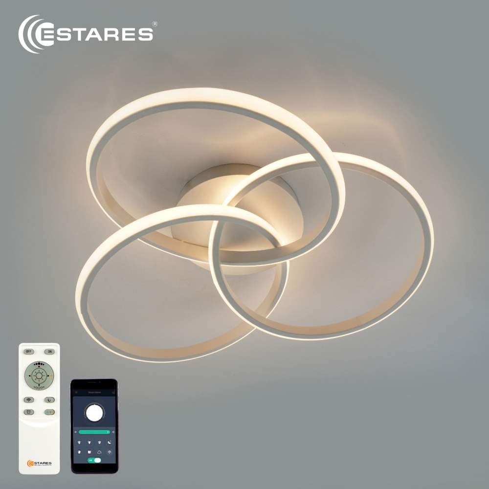 Люстра ESTERAS EVITA 80W 3R-APP-510*130-WHITE/WHITE-220-IP20 (управл светодиод)