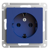 Розетка Atlas Design 1712722 (16А IP20 с/з мех аквамарин SE ATN001143)