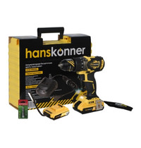 Дрель аккум б/щ Hanskonner Unibattery HCD1865BL (18В, 2 акк. 2,4Ач, 65 Нм, патрон 13мм, кейс)