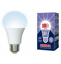 Лампа светодиод Volpe серия Norma LED-A60-11W/DW/E27/FR/NR (форма А матовая дневной белый свет 6500К)