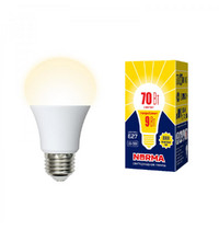 Лампа светодиод Volpe серия Norma LED-A60-9W/3000К/E27/FR/NR (форма А матовая теплый белый свет 3000К)