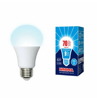 Лампа светодиод Volpe серия Norma LED-A60-9W/4000К/E27/FR/NR (форма А матовая белый свет 4000К)