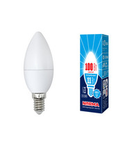 Лампа светодиод Volpe серия Norma LED-C37-11W/NW/E14/FR/NR (форма свеча матовая белый свет 4000К)