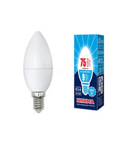 Лампа светодиод Volpe серия Norma LED-C37-9W/NW/E14/FR/NR (форма свеча матовая белый свет 4000К)