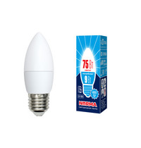Лампа светодиод Volpe серия Norma LED-C37-9W/NW/E27/FR/NR (форма свеча матовая белый свет 4000К)