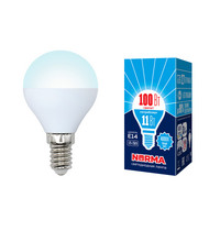 Лампа светодиод Volpe серия Norma LED-G45-11W/NW/E14/FR/NR (форма шар матовая белый свет 4000К)