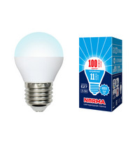 Лампа светодиод Volpe серия Norma LED-G45-11W/NW/E27/FR/NR (форма шар матовая белый свет 4000К)