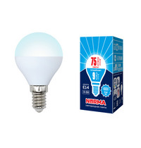 Лампа светодиод Volpe серия Norma LED-G45-9W/NW/E14/FR/NR (форма шар матовая белый свет 4000К)