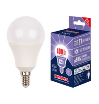 Лампа светодиод Volpe серия Norma LED-G60-12W/6500К/E14/FR/NR (форма шар матовая дневной белый свет 6500К)