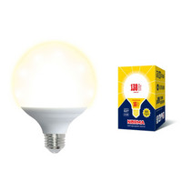 Лампа светодиод Volpe серия Norma LED-G95-16W/3000К/E27/FR/NR (форма шар матовая теплый белый свет 3000К)