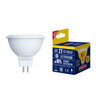 Лампа светодиод Volpe серия Norma LED-JCDR-10W/WW/GU5.3/NR (форма JCDR матовая теплый белый свет 3000К)