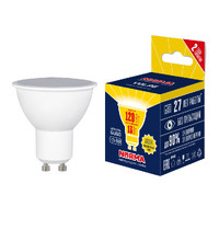 Лампа светодиод Volpe серия Norma LED-JCDR-13W/3000К/GU10/NR (форма JCDR матовая теплый белый свет 3000К)