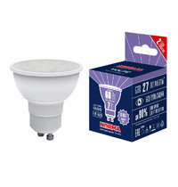 Лампа светодиод Volpe серия Norma LED-JCDR-7W/6500К/GU10/NR (форма JCDR матовая дневной белый свет 6500К)