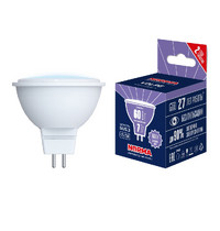 Лампа светодиод Volpe серия Norma LED-JCDR-7W/6500К/GU5.3/NR (форма JCDR матовая дневной белый свет 6500К)