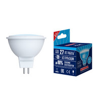 Лампа светодиод Volpe серия Norma LED-JCDR-7W/NW/GU5.3/NR (форма JCDR матовая белый свет 4000К)