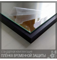 Зеркало 855 230*80 см с фацетом на черном алюминиевом профиле