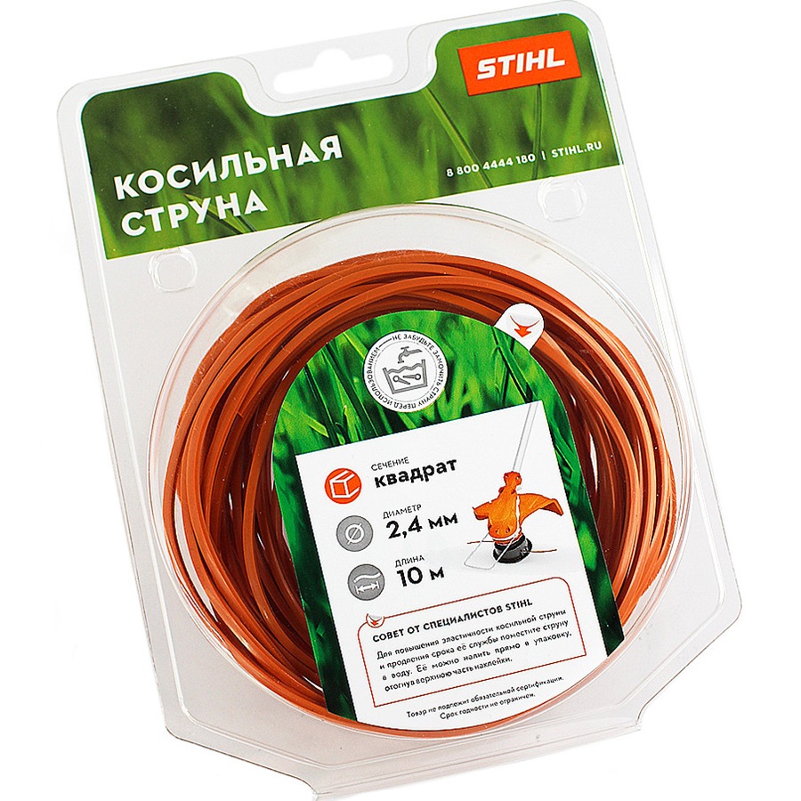 Косильная струна квадратного сечения,d 2,4 мм*10м 7028-871-0580