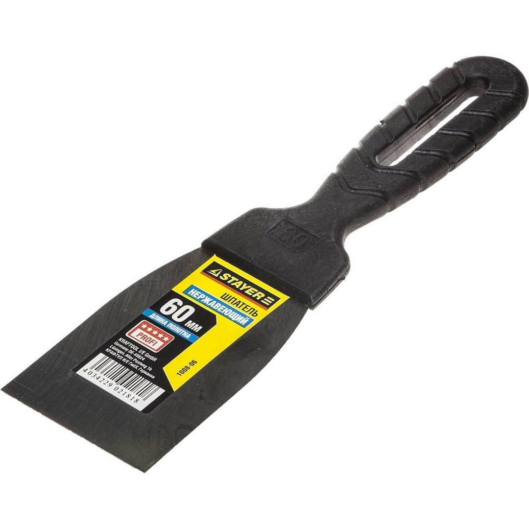 Шпатель фасадный Stayer Professional 1008-06 60мм (нержавеющий, с пластмассовой ручкой)