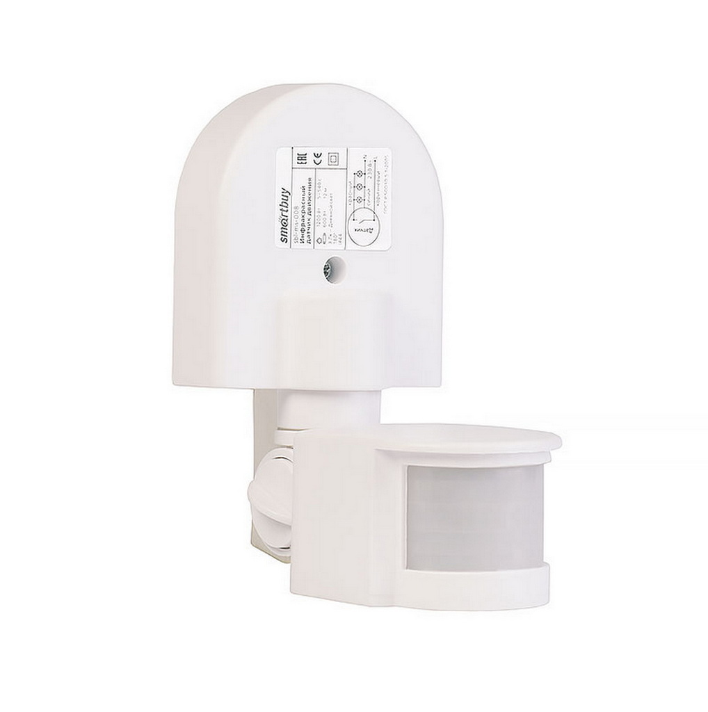 Датчик движения Smartbuy инфракрасный 56189 (настенный 1200Вт до 12 м IP44 sbl-ms-008)