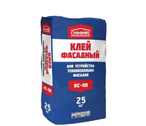 Клей для теплоизоляции Суффикс КС-50 25 кг 60м/П