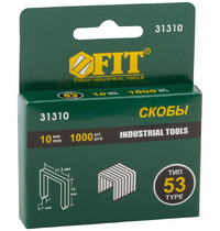 Скобы узкие Профи 31310 (тип 53 10 мм 1000 шт прямоуг закал)