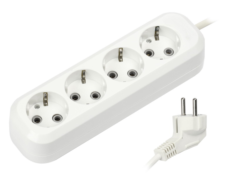 Удлинитель Smartbuy SBE-16-4-02-Z (4 гнезда 2 метра 16А/3,5кВт с заземлением ПВС 3х1,0)