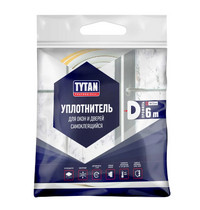 Уплотнитель самоклеящийся Tytan Professional D-профиль белый