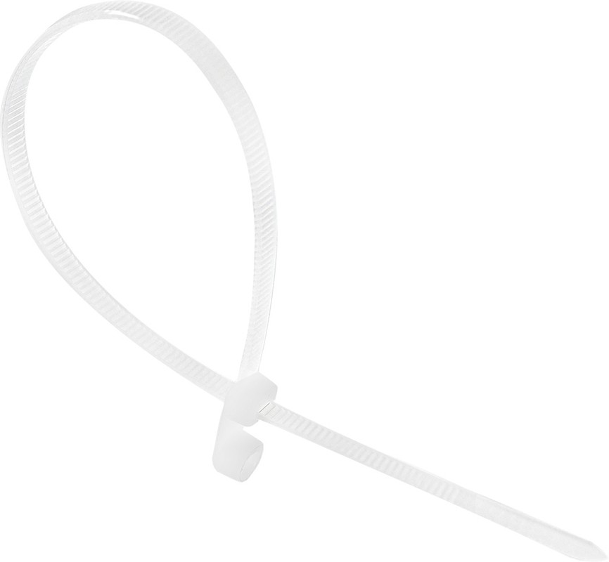 Хомут нейлоновый с монтажным отверстием Smartbuy 4.8-250 SBE-CTH-48-250-W белый