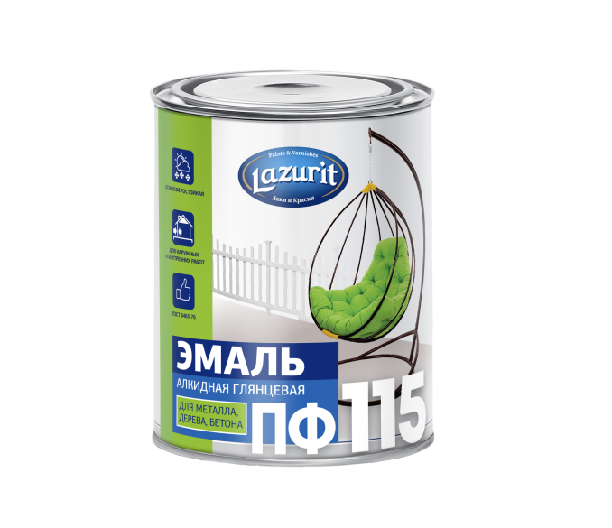Эмаль Lazurit ПФ-115 алкидная глянцевая бежевая RAL1014 (0,8 кг 6 шт)