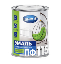 Эмаль Lazurit ПФ-115 алкидная глянцевая голубая RAL5012 (1,8 кг)
