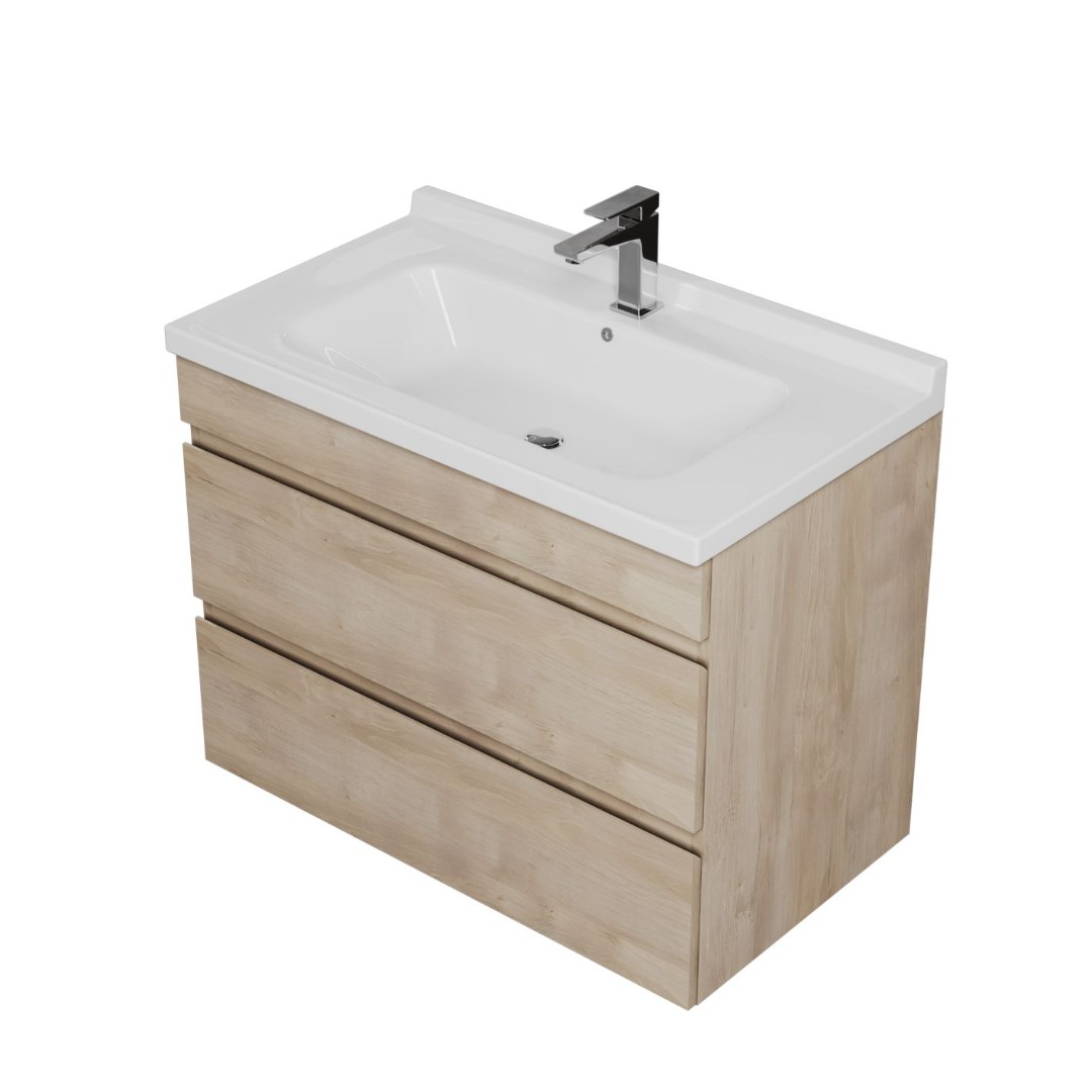 Тумба подвесная Karelia 80 2ящика 98286 (с раковиной керам Simple 80)