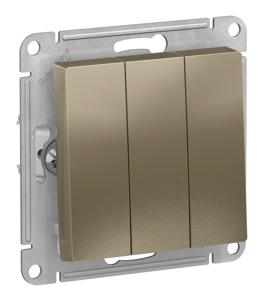 Выключатель AtlasDesign Systeme Electric ATN000531 (3 кл с/у механизм шампань)