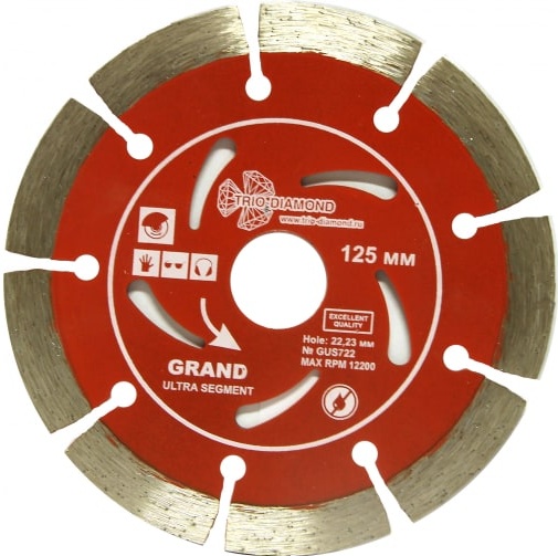 Диск алмазный Trio Diamond Segment Grand hot press 125x22 мм GUS722