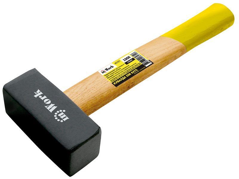 Кувалда InWork 45101 DIN 6475 (деревянная рукоятка 1000 г)