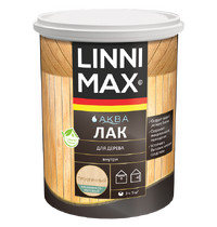 Лак акриловый Linnimax Аква для дерева шелковисто-матовый 0,9л