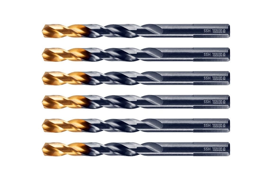Сверло по металлу Denzel 12 мм HSS-Tin Golden Tip 6 шт 717224