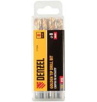 Сверло по металлу Denzel 8 мм HSS-Tin Golden Tip 8 шт 717219
