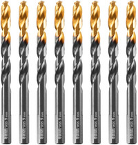 Сверло по металлу Denzel 9 мм HSS-Tin Golden Tip 8 шт 717221