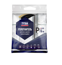 Уплотнитель самоклеящийся Tytan Professional 19880 (p-профиль черный блистер)