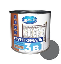 Грунт-эмаль по ржавчине быстросохнущая RAL7046 т.серая Lazurit 1,9кг